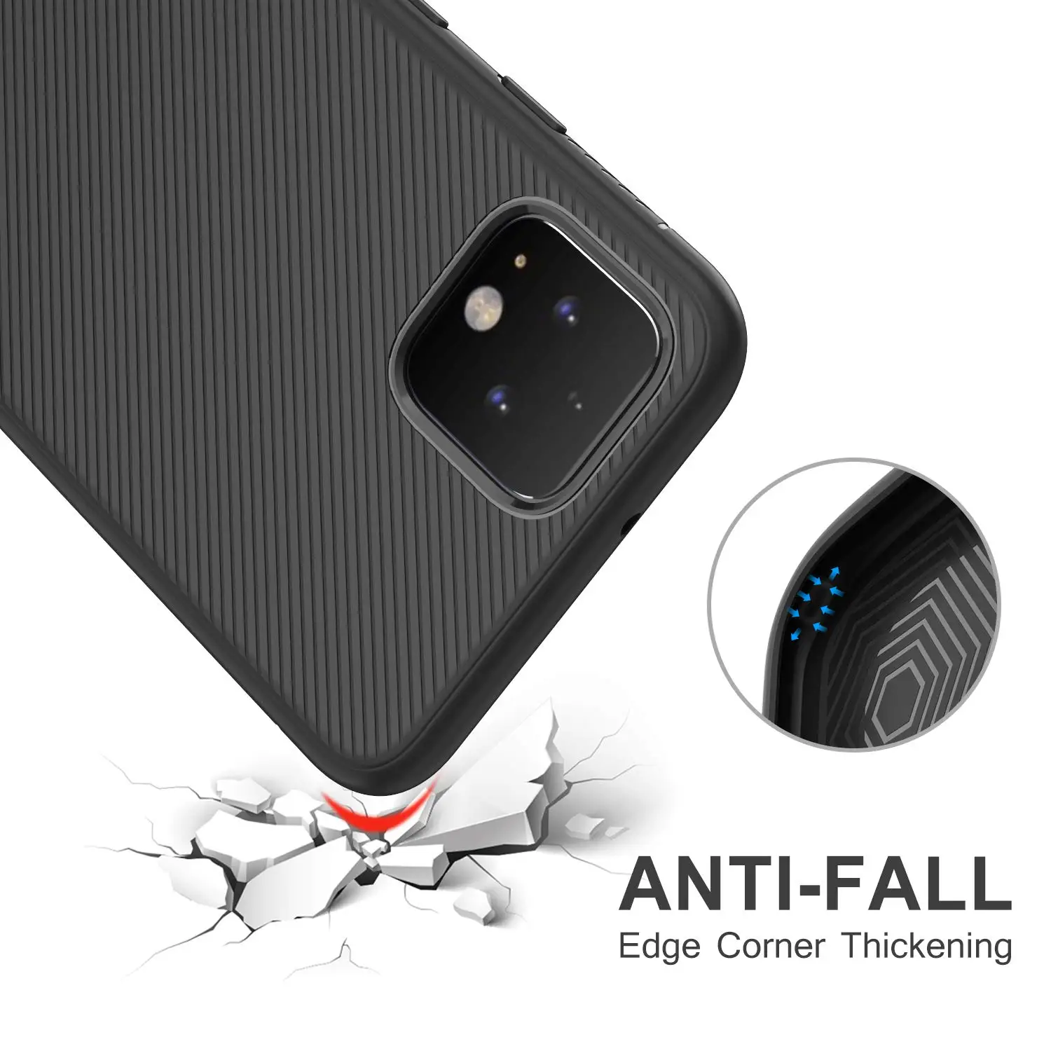 Чехол для Google Pixel 4 чехол устойчивый к царапинам и противоскользящий Мягкий ТПУ |