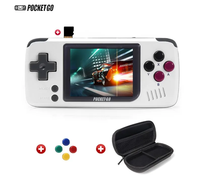 

2.4 inch PocketGo Handheld Game Console 32G IPS Screen Retro Game player Classic NES/GB/GBC/PS1 Miyoo Gaming Players Consoles
