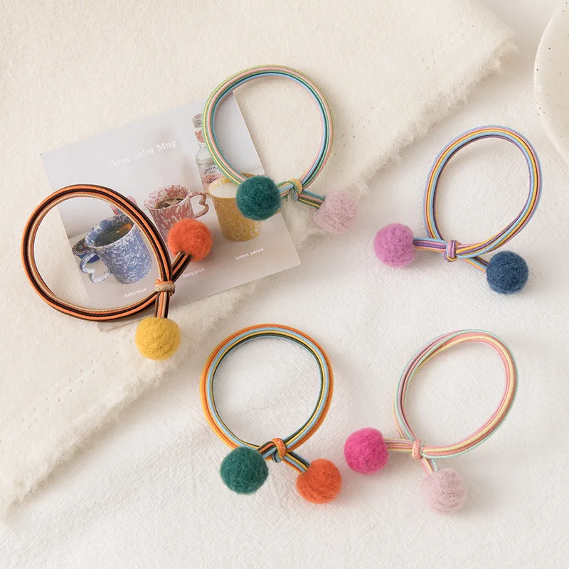 

2pcs/pack Wholesale Korean Cute Hairband Handmade Bowknot Elastic Hair Ties Sets Baby Girl Hair Accessories