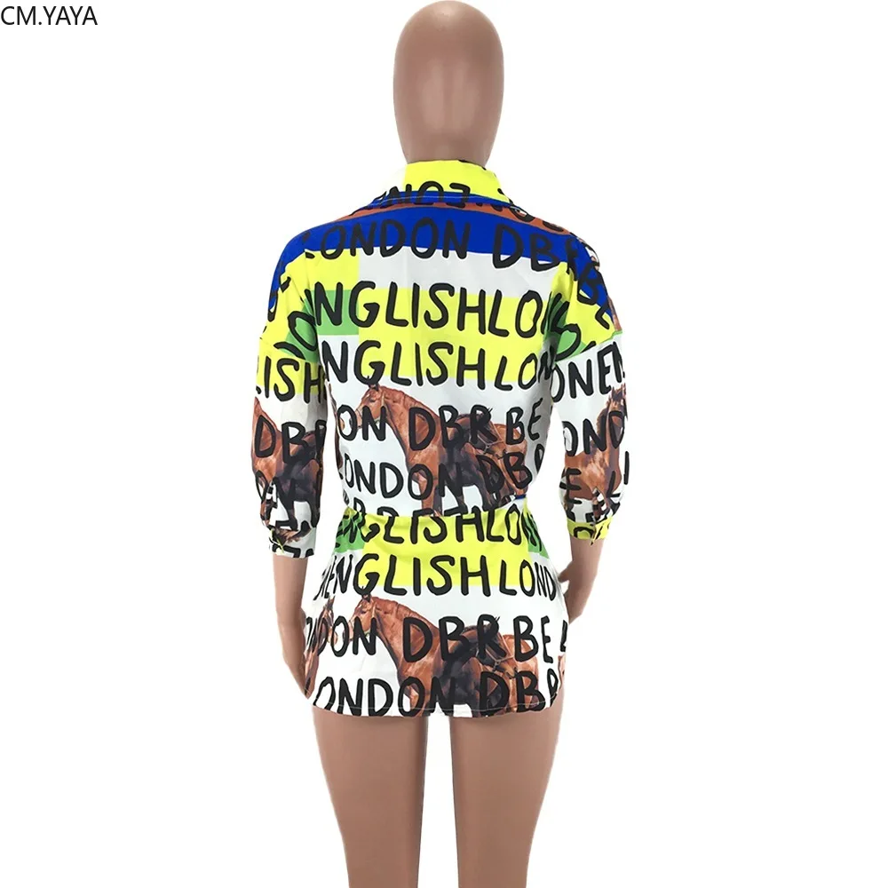 2019 новые женские осенние Рубашки с длинным рукавом и буквенным принтом модные