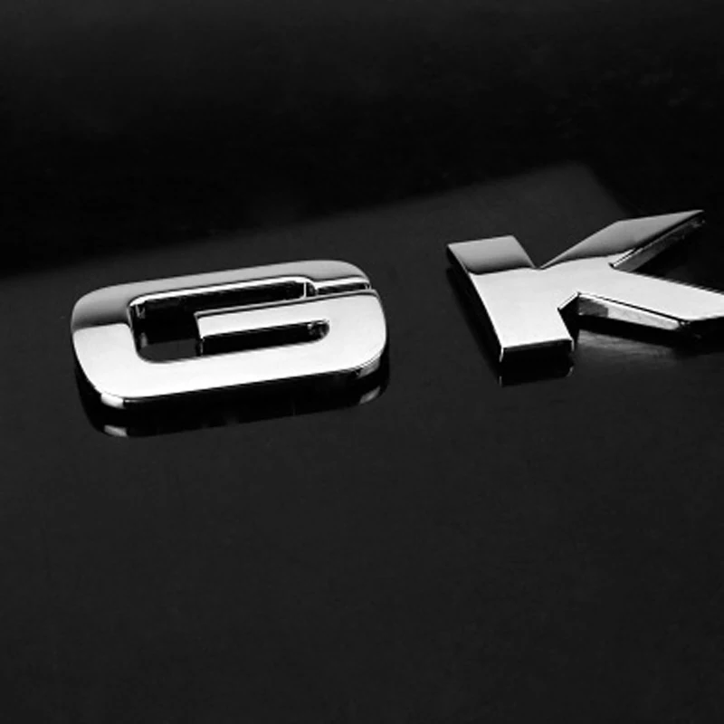 

10cm/14cm Zinc Alloy 3D Black Silver GK5 Tail Mark Wordmark Body Sticker Car Exterior Decorative Sticker Suitable for Honda