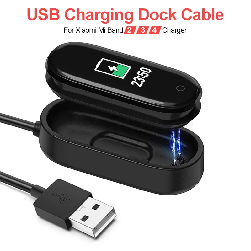 

USB Charger Cable For Mi Band 2 3 4 Replacement Cord Charger Adapter Smart Wristband Accessories For Xiaomi Mi Band 2 3 4