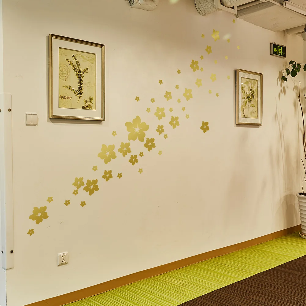 Наклейка на стену с цветами украшение для комнаты съемная спальни гостиной детей