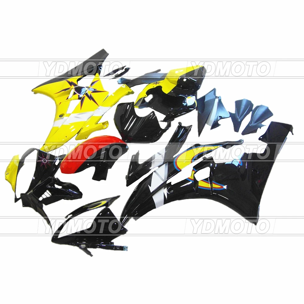 

ABS Fairings Bodywork For Yamaha YZF R6 2006 2007 Covers Motorcycles Fairing Kit YFZ-R6 06 07 Yellow Black Star Moon