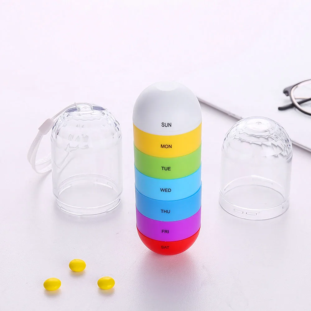 Портативная Водонепроницаемая красочная таблетница держатель для бутылок