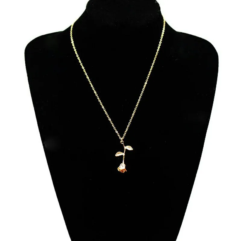 Золотое розовое модное ожерелье s для женщин цепочка звено подвеска подарок