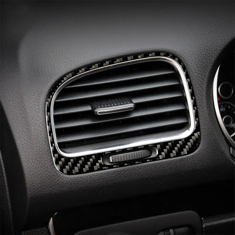 

Carbon Fiber Car Accessories Interior Left And Right Air Outlet Protective Cover Trim Stickers For Volkswagen Golf 6 2008-2012
