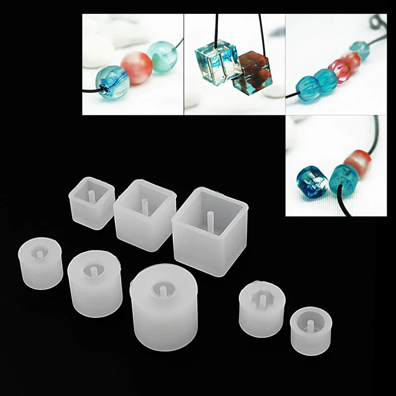 

Silicone DIY Beads Mold Bracelet Pendant Jewellery Making Mould Resin Craft Tool R2LE
