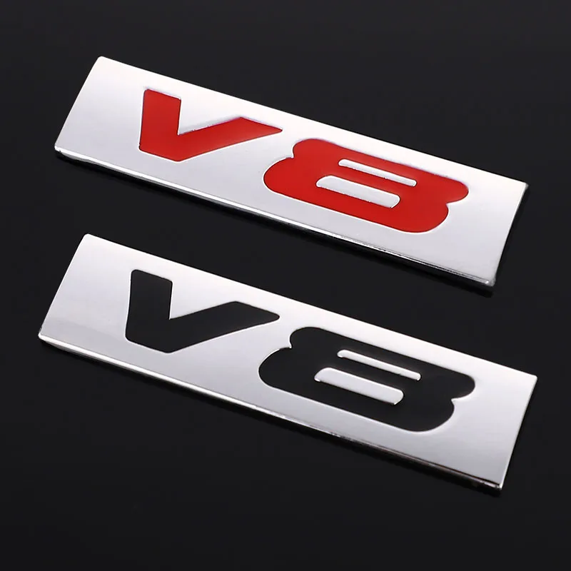 Автомобильные стикеры V6 V8 эмблема металлический значок наклейка для BMW Audi Ford Honda