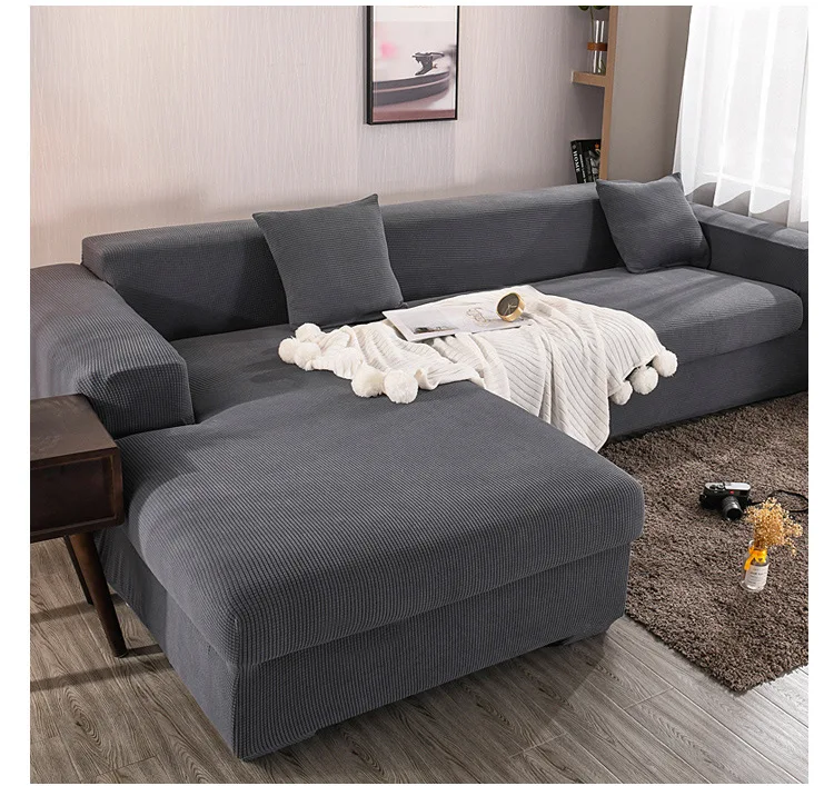 

Elastic Stretch Sofa Cover 1/2/3/4 Seater Soft Slipcover Couch Covers for Universal Sofa Livingroom Sectional L Shaped Slipcover