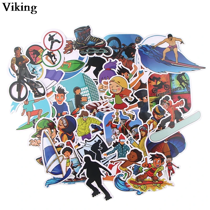 

36 Pcs/set Diving Stickers Outdoor Sport Stickers Surfing Skiing Stickers For Luggage Scrapbooking Sticker Album Decals G0551