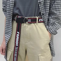 womens nylon canvas wide belts female belt wild double loop buckle d shaped women exclusive personality student fashion belt