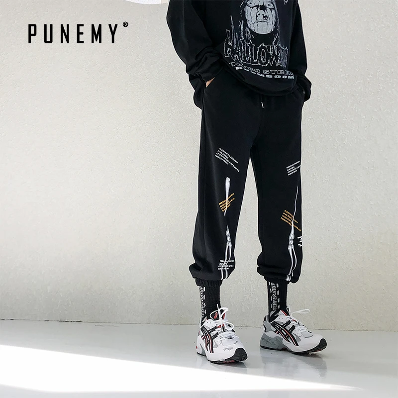 Хип-Хоп Уличная одежда для бега мужские спортивные штаны ретро с принтом в стиле