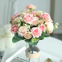 artificial flowers silk rose for wedding party home garden decorations bride bouquet diy craft wreath accessories fake flowers