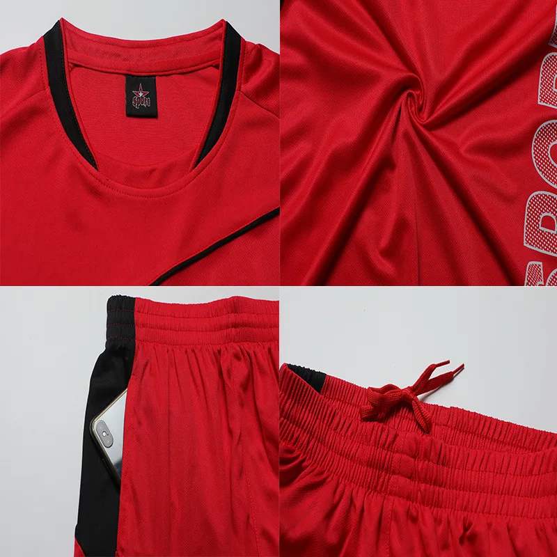 

Summer Sports Suit for Men Short Sleeve T-Shirt+Shorts 2PCS Tracksuits Football Tennis Jersey Set Male Running Training clothes