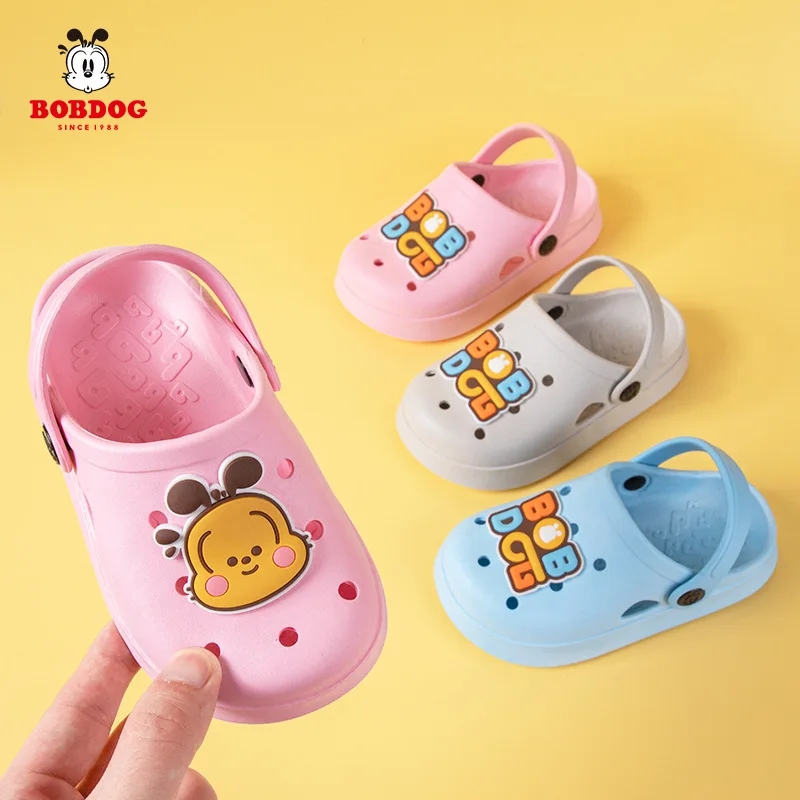 

Kids House Slippers for Boys Girls 2 In 1 Sandals Home Outdoor Beach Swimming Fashion Bathroom Slides Cartoon Anti-slippery PVC