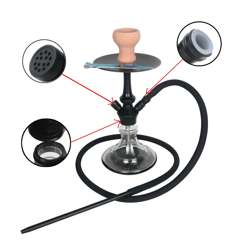 Новый металлический высококачественный стеклянный кальян алюминиевая ручка