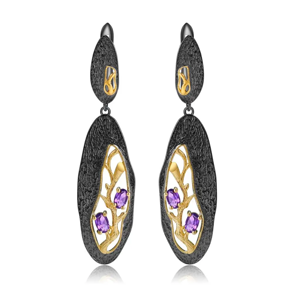 Женские серьги gemb's BALLET капельки из стерлингового серебра 925 пробы с цветами