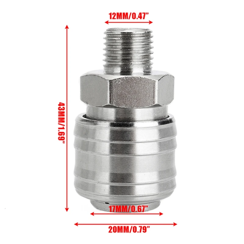 

10pcs 1/4"Air Line Fitting BSP Euro Air Line Fitting Hose Compressor Quick Release Connector Fasteren Pneumatic Tool