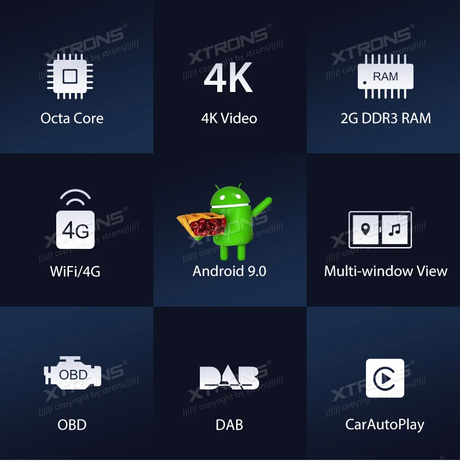 XTRONS " Android 9,0 Восьмиядерный автомобильный dvd-плеер gps для Volkswagen Vento Transporter Multivan Tiguan caddy для сиденья для skoda