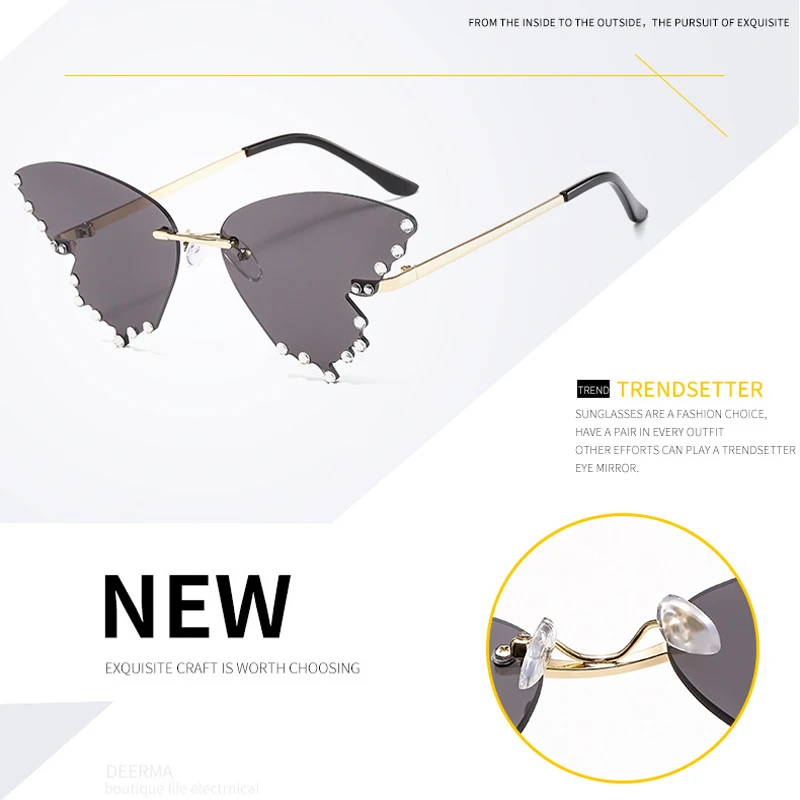 Новые женские солнцезащитные очки в большой оправе с бриллиантами - купить по