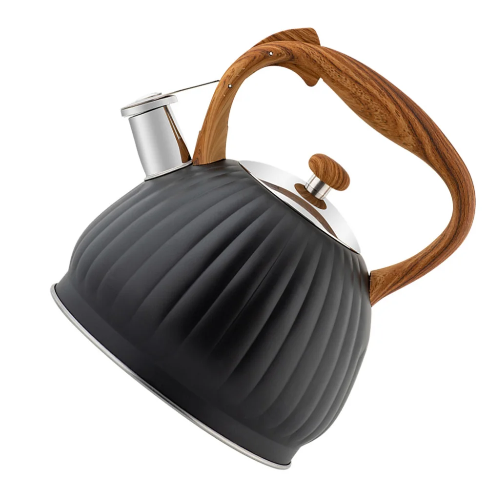 

1Pc 3.5L Boil Water Kettle Whistling Teakettle Portable Kettle (Black)