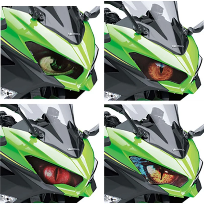 Motorcycle Modified Headlight Stickers for Kawasaki Ninja 250 400 Horizon Headlight Film Decoration