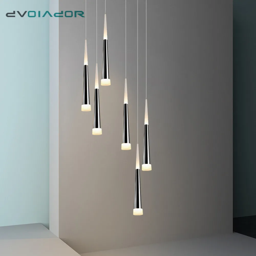 Акриловая Подвесная лампа Скандинавская простая конусообразная люстра