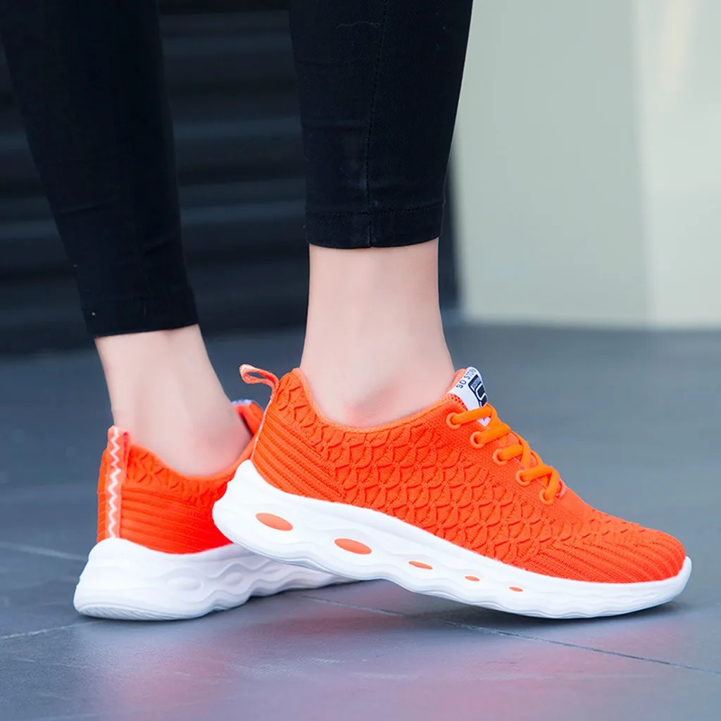 Женские теннисные туфли сетчатые дышащие повседневные кроссовки Женская