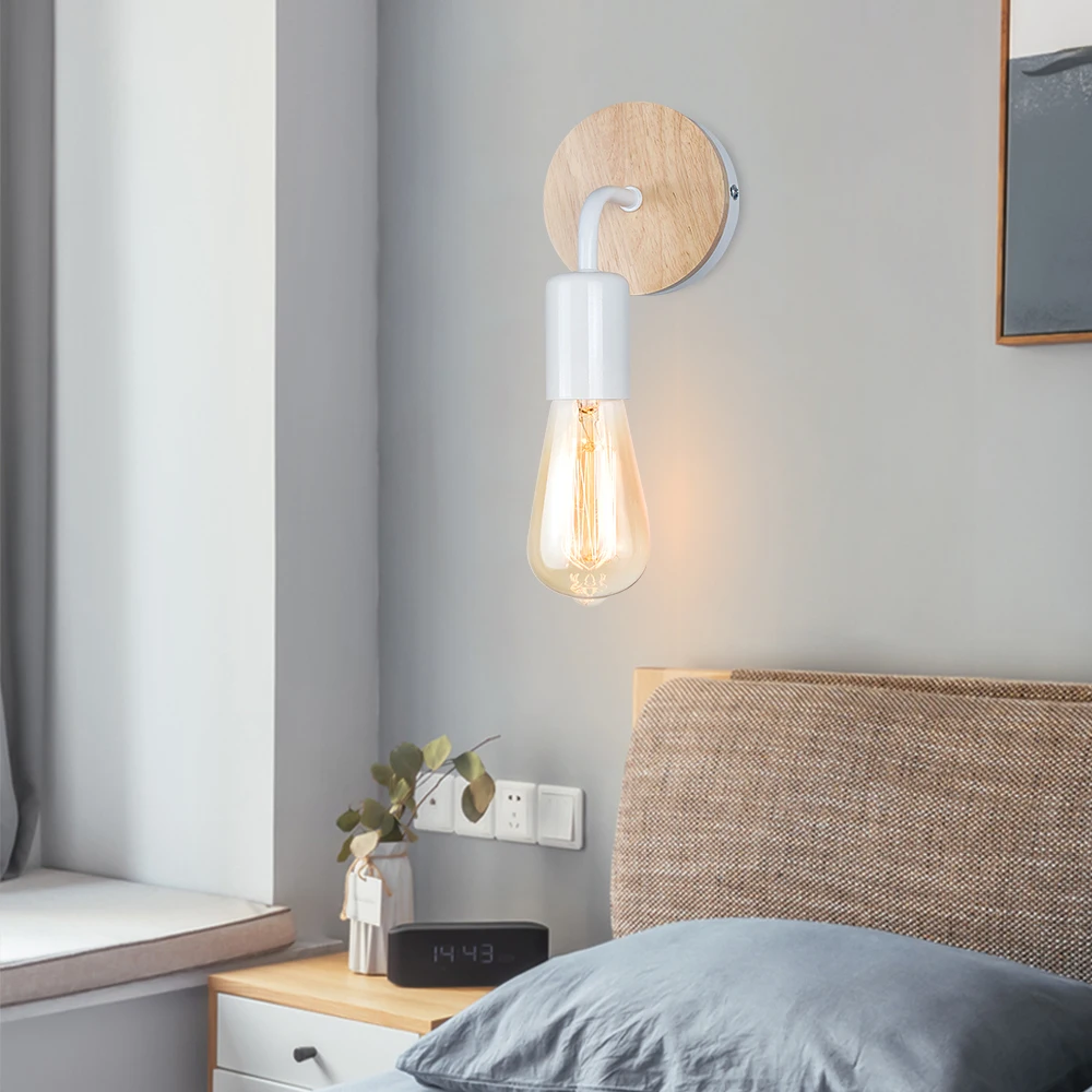 Деревянная настенная ретро лампа E27 110 В 220 В|metal wall lamp|lamp led wallwall lamp industrial |