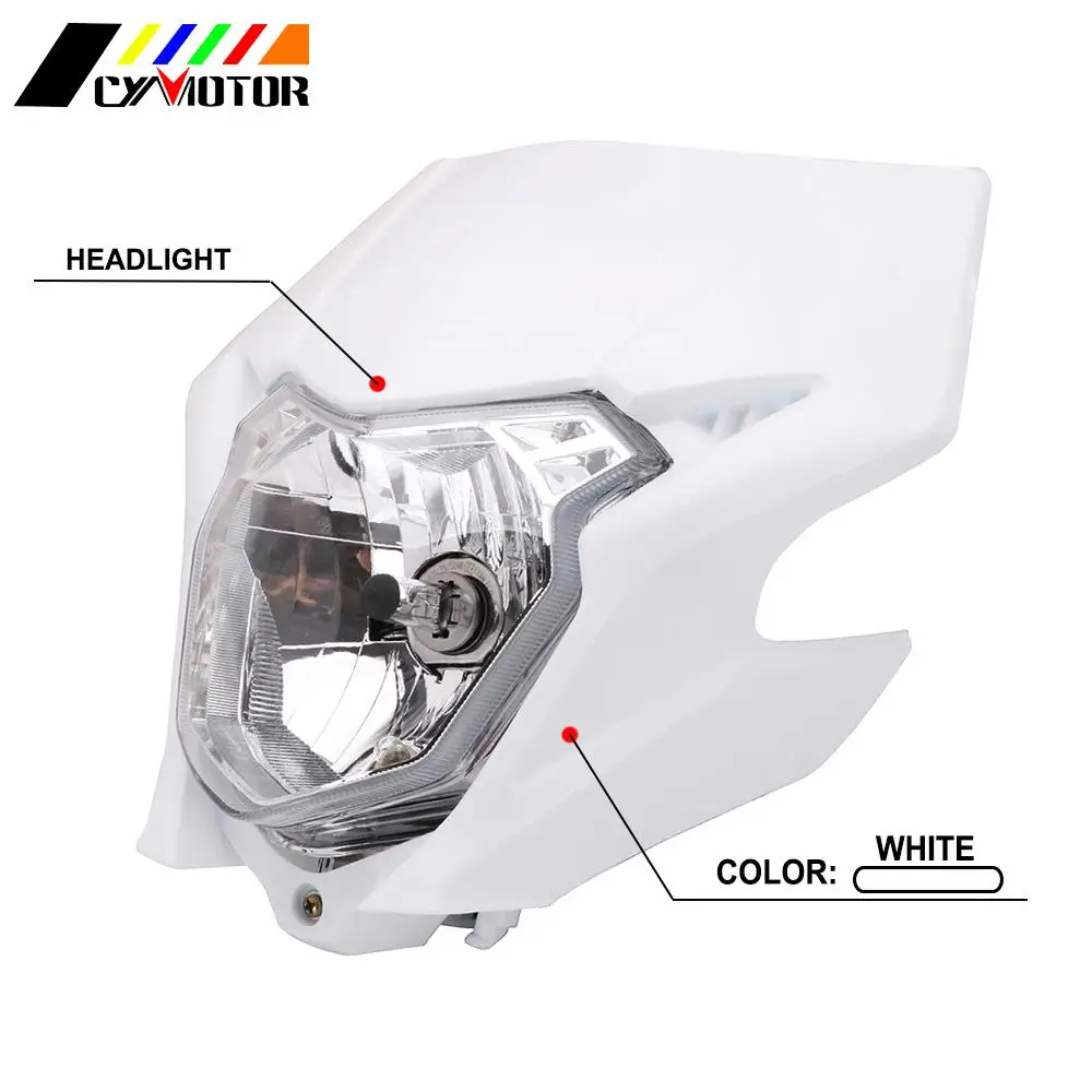 

Motorcycle Plastic Head Light Enduro Supermoto Headlight Headlamp Fairing For Honda CRF CRF150L 150L 2016-2019 Dirt Bike