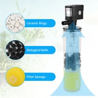 220 240v 3 in 1 built in aquarium water filter pump canister filter oxygen filtration fish tank accessories aquarium skimmer