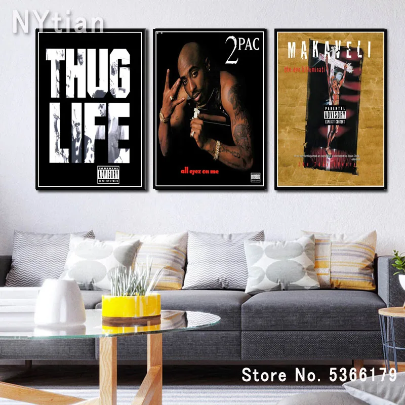 NT304 Горячий подарок Tupac Shakur 2PAC Outlaw Рэп Музыка Альбом Плакат и Печать Изображения Холст Картины Живой Дом Комната Декор.