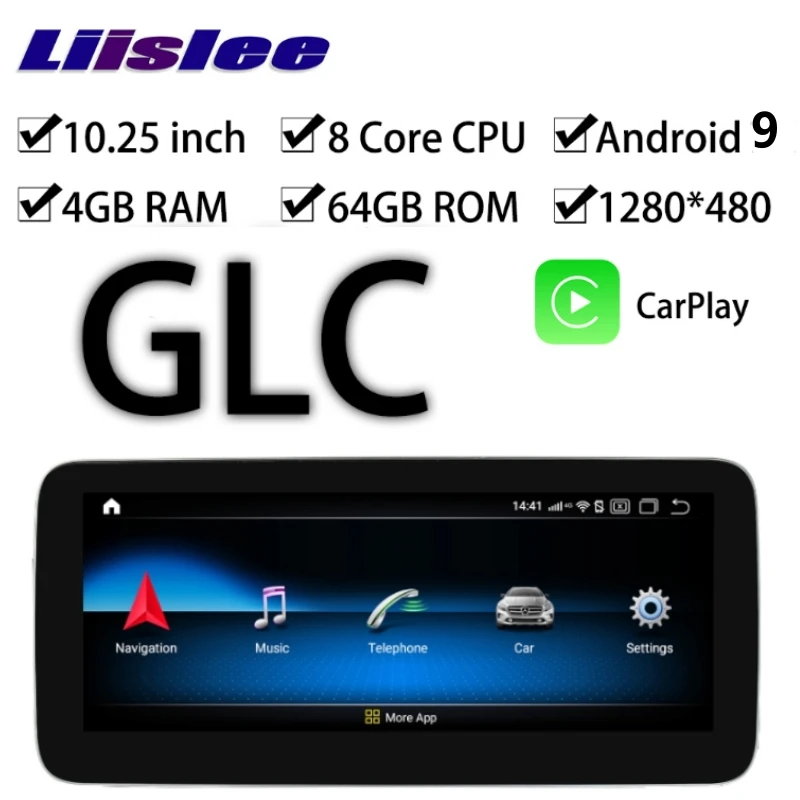 Автомобильная Мультимедийная система LiisLee с GPS Аудиомагнитола для Mercedes Benz MB GLC Class