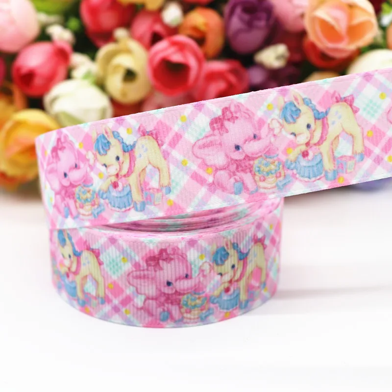 Ленты для волос с принтом цветов и животных 10 ярдов 1 дюйм 25 мм материалы ручной