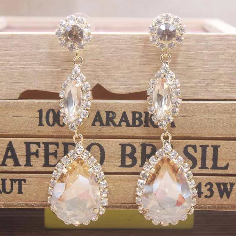 Новейшая розовая Золотая черная серьга со стразами длинные серьги с кисточками