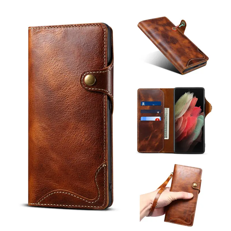 genuine leather purse flip cover for samsung s21 ultra case galaxy s30plus luxury original wallet case phone card slot branded free global shipping