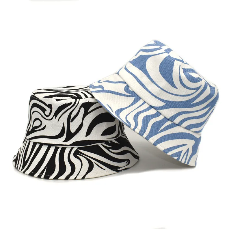 

Adult Bucket Hats Fashion Zebra Printing Sunshade Hat Unisex Fisherman's Hat Basin Hat Outdoor Bucket Hats Hip Hop Summer Cap