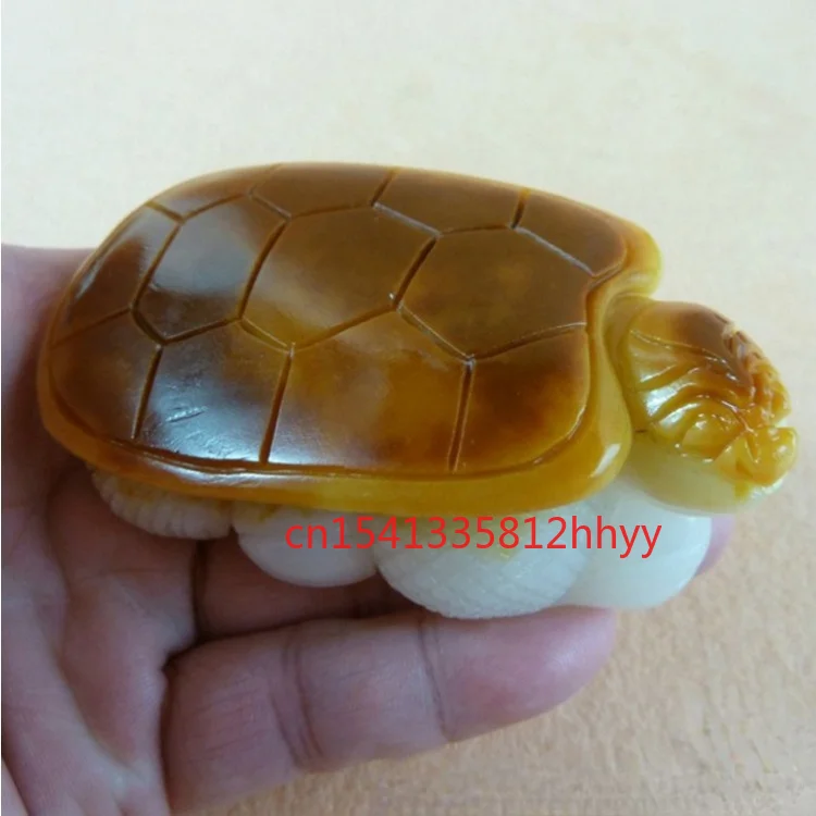 Подвеска в виде черепахи из натурального белого нефрита украшение ручной работы