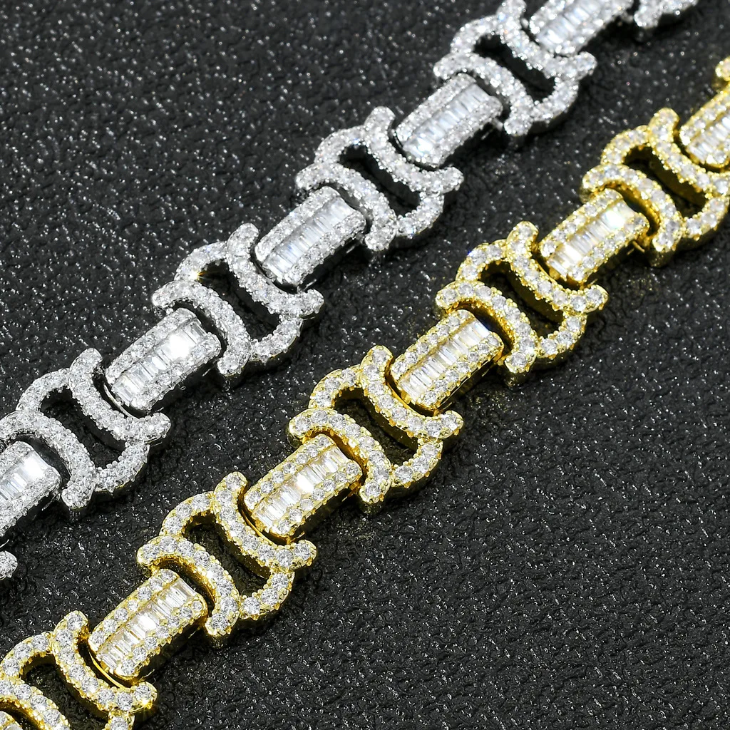 1 мужское ожерелье хип-хоп с квадратным смешанным цирконием индивидуальное