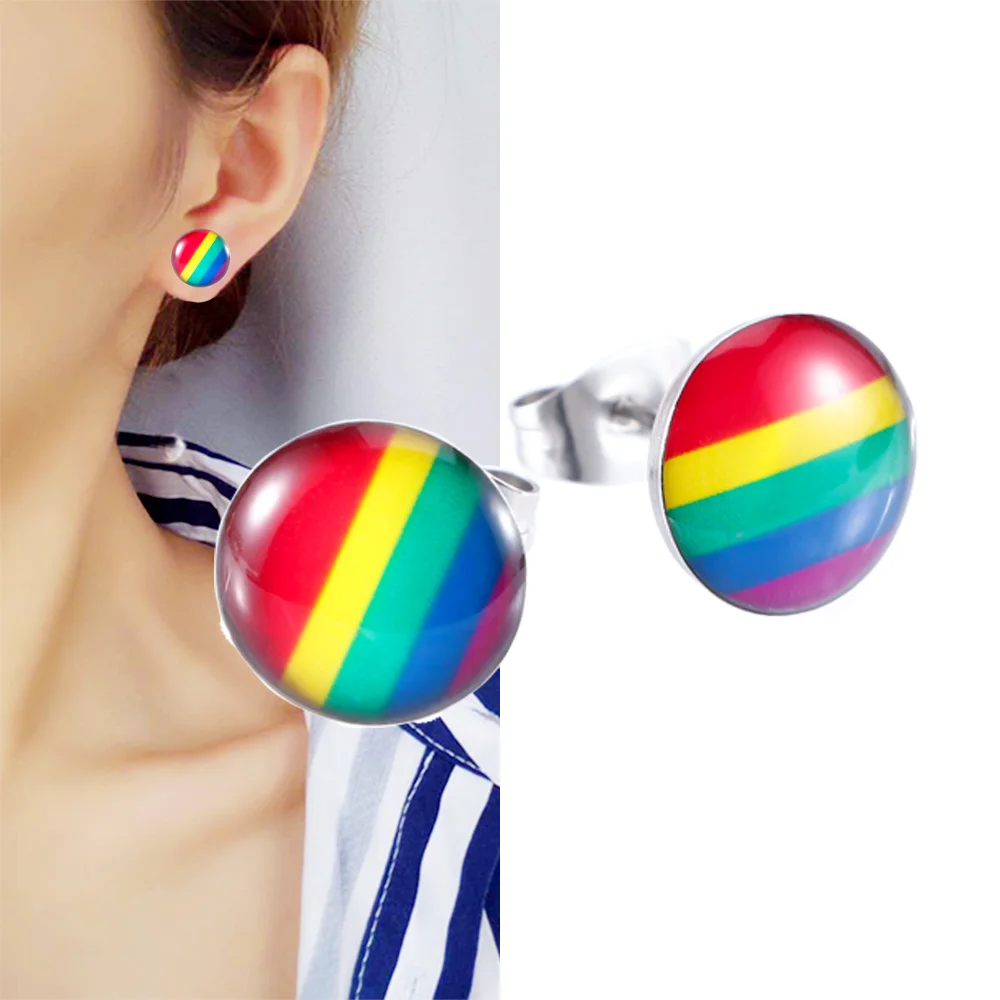 Женские круглые серьги гвоздики из нержавеющей стали|Серьги-гвоздики| |