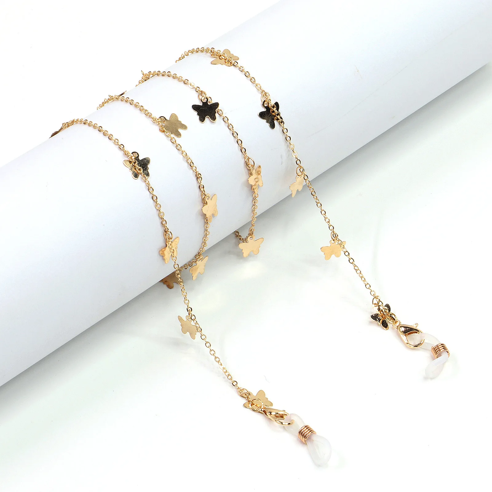 

Fashion Butterfly Reading Glasses Chain Elegant Women Girl Retro Eyeglass Sunglasses Cord with Neck Strap String Chain lanyard
