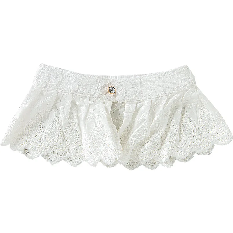 Linbaiway женский кружевной воротник с лацканами-Имитация белый ажурный ложный