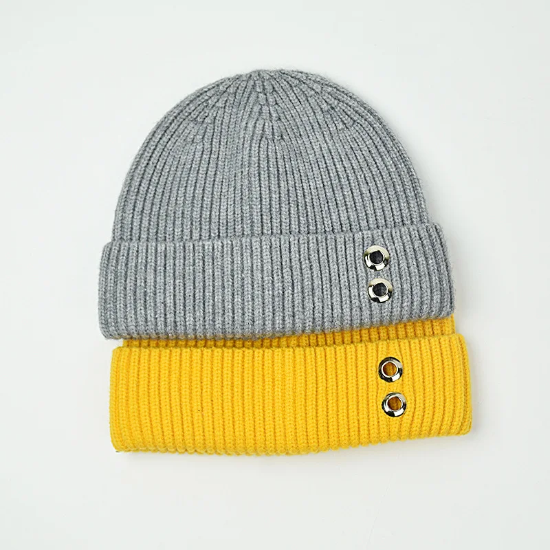 2020 зимняя трендовая плотная теплая шерстяная велосипедная шапка с железной