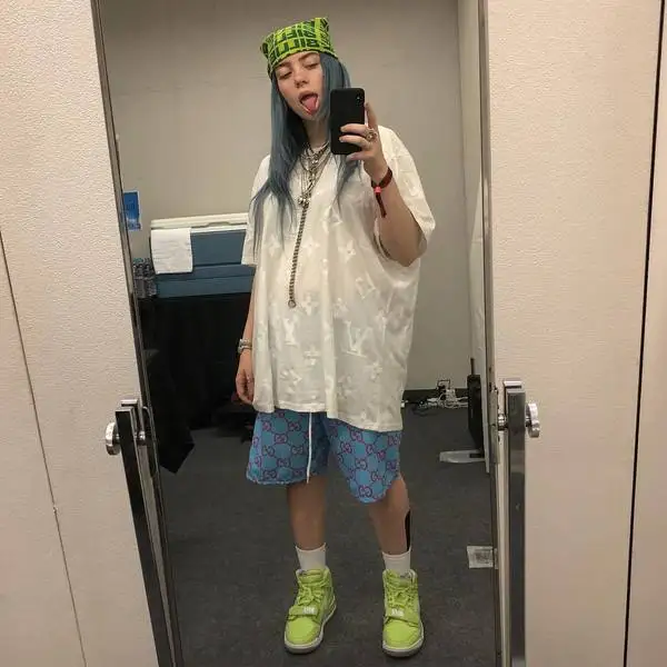 Billie Eilish бандана головные уборы повязки Зеленый квадратный шарф Косплей Реквизит унисекс Billie Eilish повязка для волос