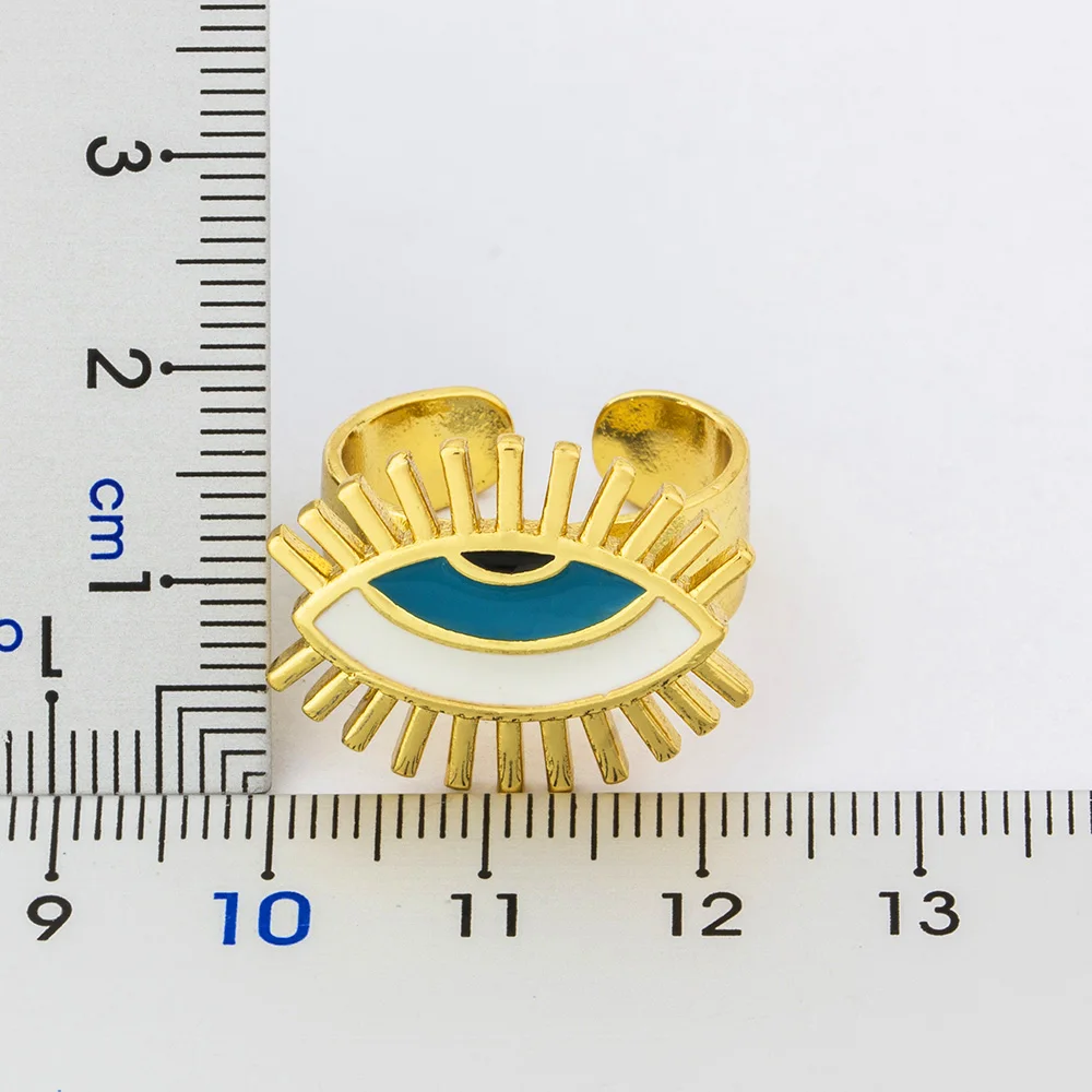 Модные открытые Регулируемые кольца AIBEF для женщин и мужчин турецкие глаза