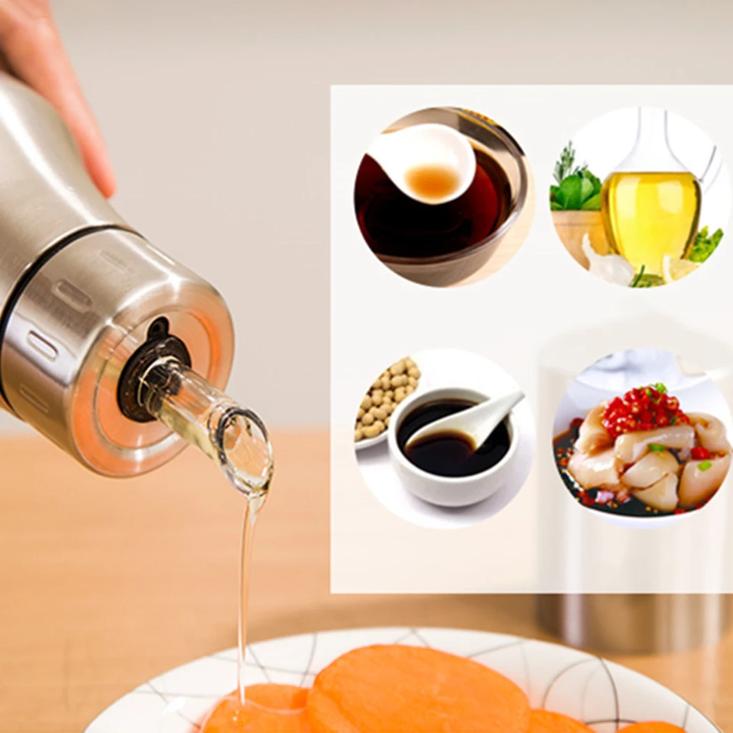 Home Stainless Steel Oil Can Anti-backflow nozzle 1000ml Essential Oil