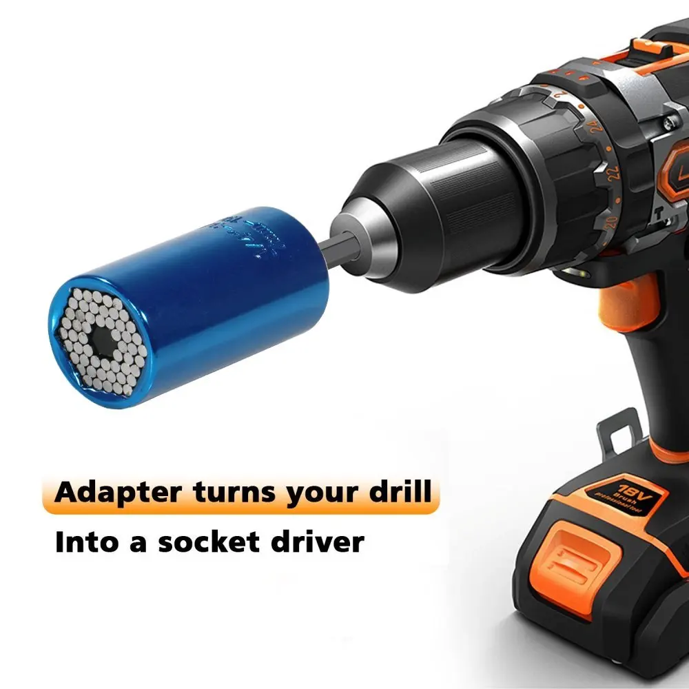 

Multi-function Universal Sockets Wrench Power Drill Adapter Magic Spanner Multi Socket Wrench Professional Repair Tools 7-19mm