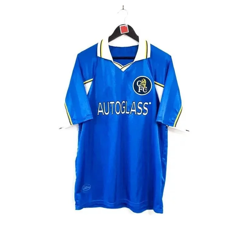 

1997-99 Gullit Zola Laudrup Vintage Jersey Home Short Sleeve Custom Top Retro Soccer Jerseys