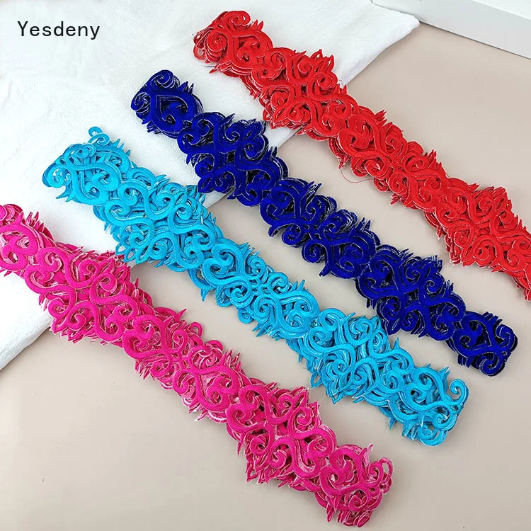 4 м/лот костюм с вышивкой кружевная отделка золотистая Серебристая сценическая